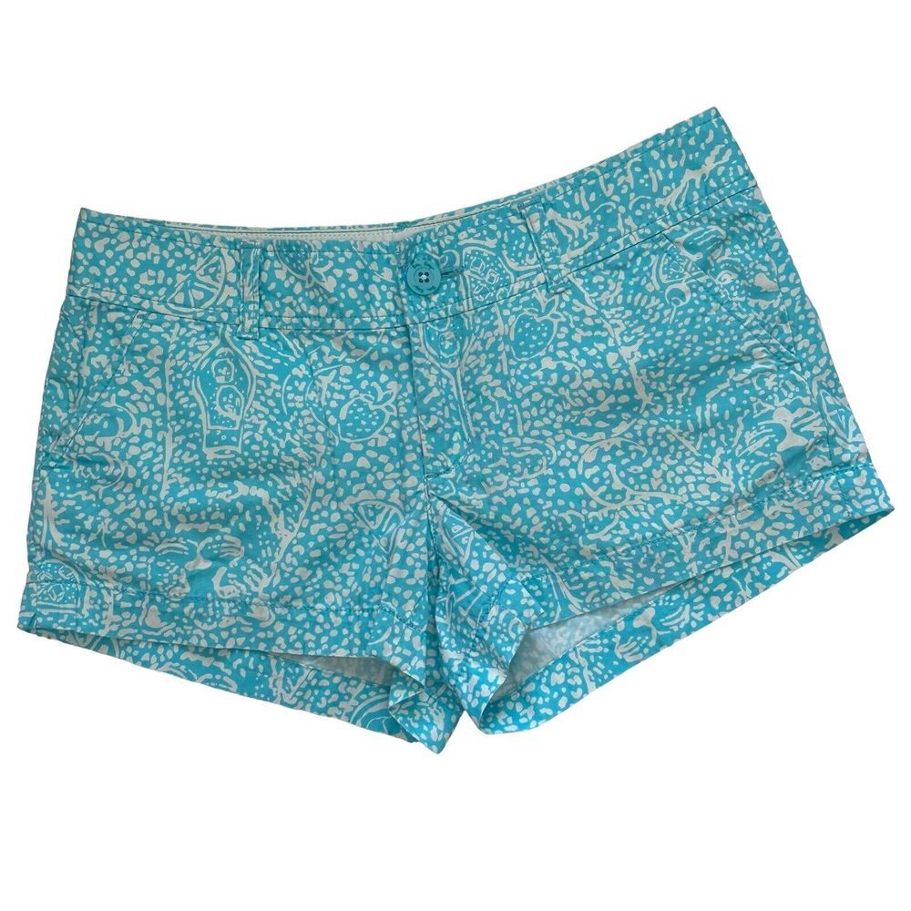 Lilly Pulitzer Walsh Shorts Shorely Blue Ice Cake Size 2
